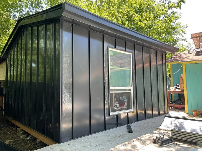 Black standing seam metal wall panels for Metal Roof Installation in Morris Plains